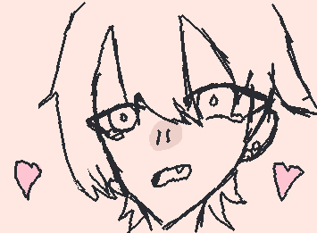 @YuRuki_ 不審者の江戸い子書きたかったけど攻めぽい子は書けないんです…。なので、受けバージョンです。色付きも後々投稿しますぅ