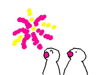 花火は絶対夏休み見に行くよね！