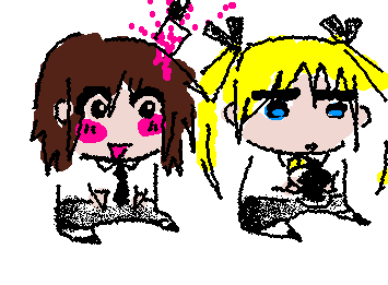 wiggkypaint please let me publish this is yasuna and sonya from キルミーベイベー pleas they arent bad plssss