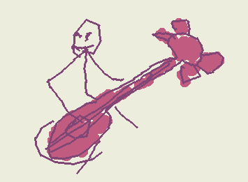 ぎたーをひいてるひと