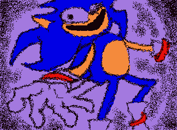 I drew rewrite sonic :D [the pose is kinda wonky? idk, I can't tell]