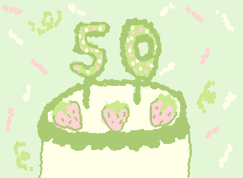 THANK YOU GUYS for 50 FOLLOWERS!!!!!
I am so happy that I could draw for you guys!! TYYYYY.
₊˚ʚ *.🍡🌱.* ₊˚✧゚.