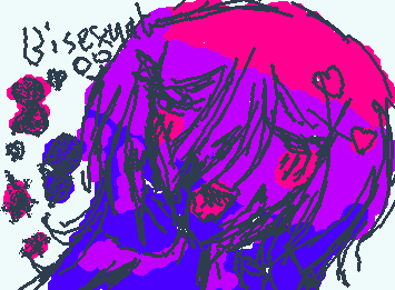 pov: my orientation. (background-white  foreground-#2d3d4e  pink-ff0091 cyan-c000ff 3 color srry i forgot- 4a00ff)