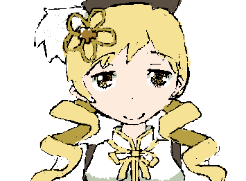 I drew mami tomoe from puella magi madoka magica! I just watched it all and shes my fav character :3