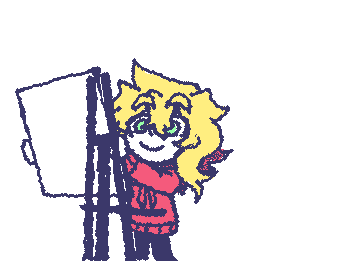 Looks like he's finished drawing you :0. But he won't let me show til tmr... (little rascal)