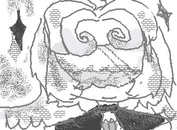 very messy drawing of doughael from crk :P