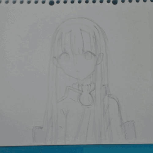 赤根葵ちゃん（？）とオリキャラ（名前…翠蓮）でーす☆
アナログ楽しいよ（？）