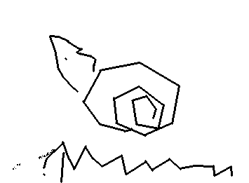 かたつむりかいた！