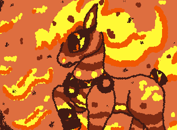 Fire horse (Broncotta from loomian legacy, play the game! >>> https://www.roblox.com/games/306964494)