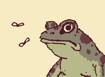 Rana con mente en blanco