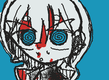 ぐるぐるおめめかきました