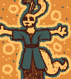 monk from rain world tposing. for some reason