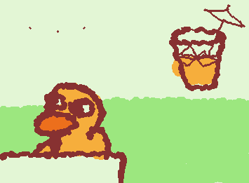 @zaro_taro I drew the duck but in stead of evaporating he now wishes for lemonade.