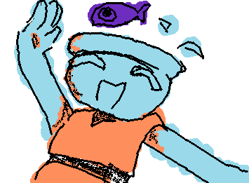 mini drawing of finn from Dandy's World, im pretty proud of this one