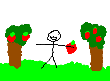 Billy went to go get apples today!!