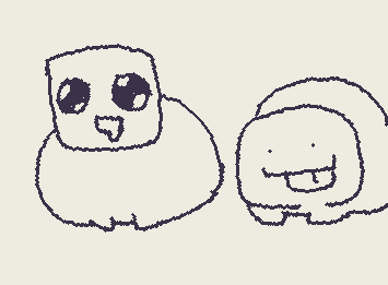 Durr and chubby.
(I think this painting is the worst drawing I've ever painted.)