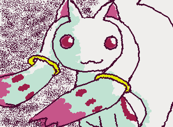 "what wish would you trade your soul for?" kyubey art for one of my classes heh...