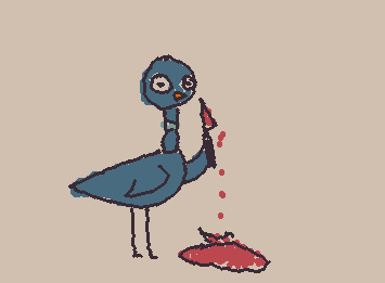 The pigeon when you tell him he can’t ride the bus