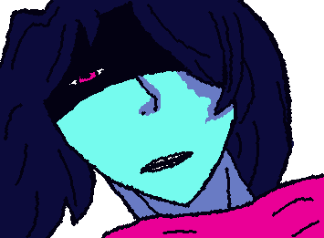To finish up the trio, we have Kris...falling, it seems. By the way is it hard to tell that I can't draw noses