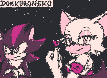 Rouge y Shadow fanart :D (puedes ver el speedpaint en tictok: donkuroneko)