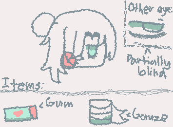 MARUMARU GUM CHIBI SHEET. H3'5 3553nt1477y th3 'd371nqu3nt'/'6u||y' r3g4rd1ng h15 tr34tm3nt 0f Akira. H15 n4m3 15 Kage Shigun :>
