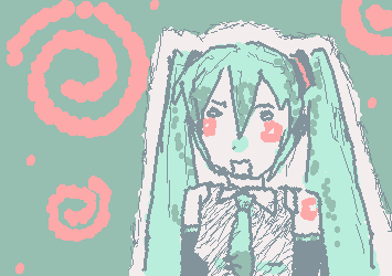 MIKU after drinking vegetable juice…