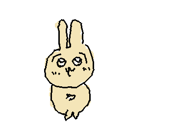 ちいかわのうさぎ❢(ほっぺ色塗るの忘れた笑)