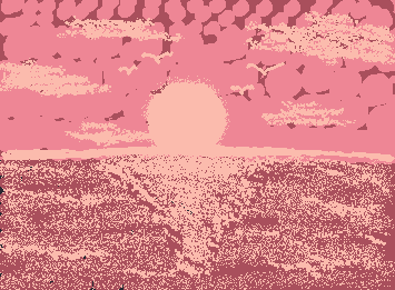 🌆ピンクで描いたの初すぎる