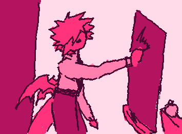 Due to request, Josey is pink. And rather dapper in a suit :3