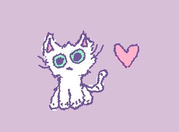 Heyy again! This Is KitKat as a white cat! Which is @mac_the_cheese cat that she draws and thiss girlypop requested me to draw this soo l hope u like it c: