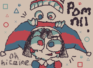 Day 1 "Draw every ship in TADC." - Cain x Pomni (Showtime).