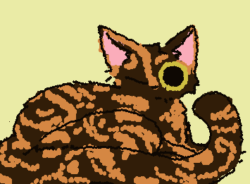 This is day 10 of doodling every cat breed!! tortoiseshell btw!! Thx @temmie for the request here ur cat:>I fgot about wigglypaint for a lil' bit lol.