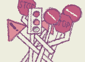 Stoplights and signs