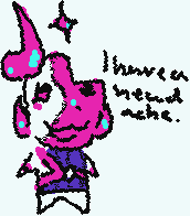 oh my... he has a headache :(!!!