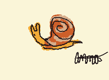 Badly colored snail.