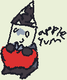 void bug, he has a apple. bring ur fruits for void😋😋
