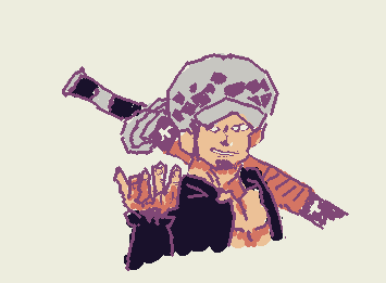 @I like Trafalgar Law kokodesu 
一応リクエストのロー描きました。（※滅茶苦茶表情とか色々下手なので、、ほんとすみません）