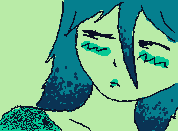 I wanted to do this drawing with this two colors (pink or blue) and I didn't know what color i should take, so I do both !