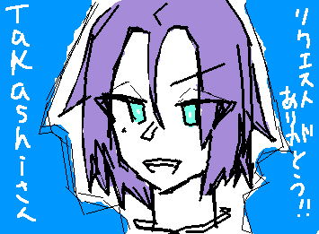 @Takashi すみませんなんか髪型あんまりわかんなくて…
ポケモンのコジローみたいになっちゃいました。すみません
ほんとにすみません（スライディング土下座）