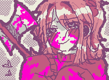 @meru さんできたよー!!!ヤンデレっぽい顔だよ!描くの楽しかった(*≧∀≦*)