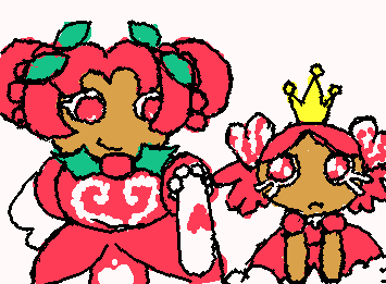 hollyberry cookie andd princess cookie for @Just_a_art_kid .....  sry it took so long