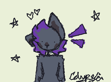 My bb (calypso) but with purple hair like me :3