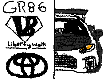 Liberty walk Toyota GR 86 slammed white and black.
Took a long break, but I'm back :P