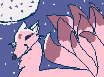 Ninetail fox for @COOLAID DUDE i wasn't sure if you meant a character that was a nine tailed fox so i just did this one