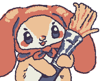 Mero (Little Forest Fellow) with a brush !