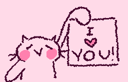 Kitty loves you doodle