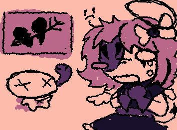 This is a dark cupid who dreams of being a real cupid, but sadly she can never fulfill that dream