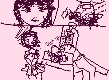 First oc (the girl) lol she got sprayed with a gatorade water bottle (by a dumbah who may or may not end up as her bf)