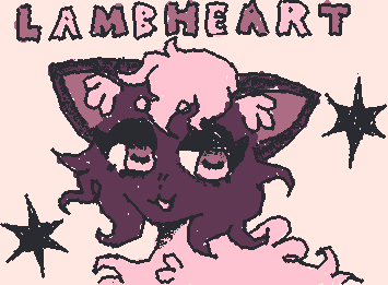 my first wigglypaint drawing! this is my warrior cats oc Lambheart. she is a cat that resembles a lamb. ^_^