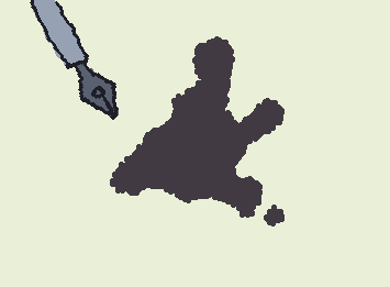 Fountain pen ink splatter for the ink filter!